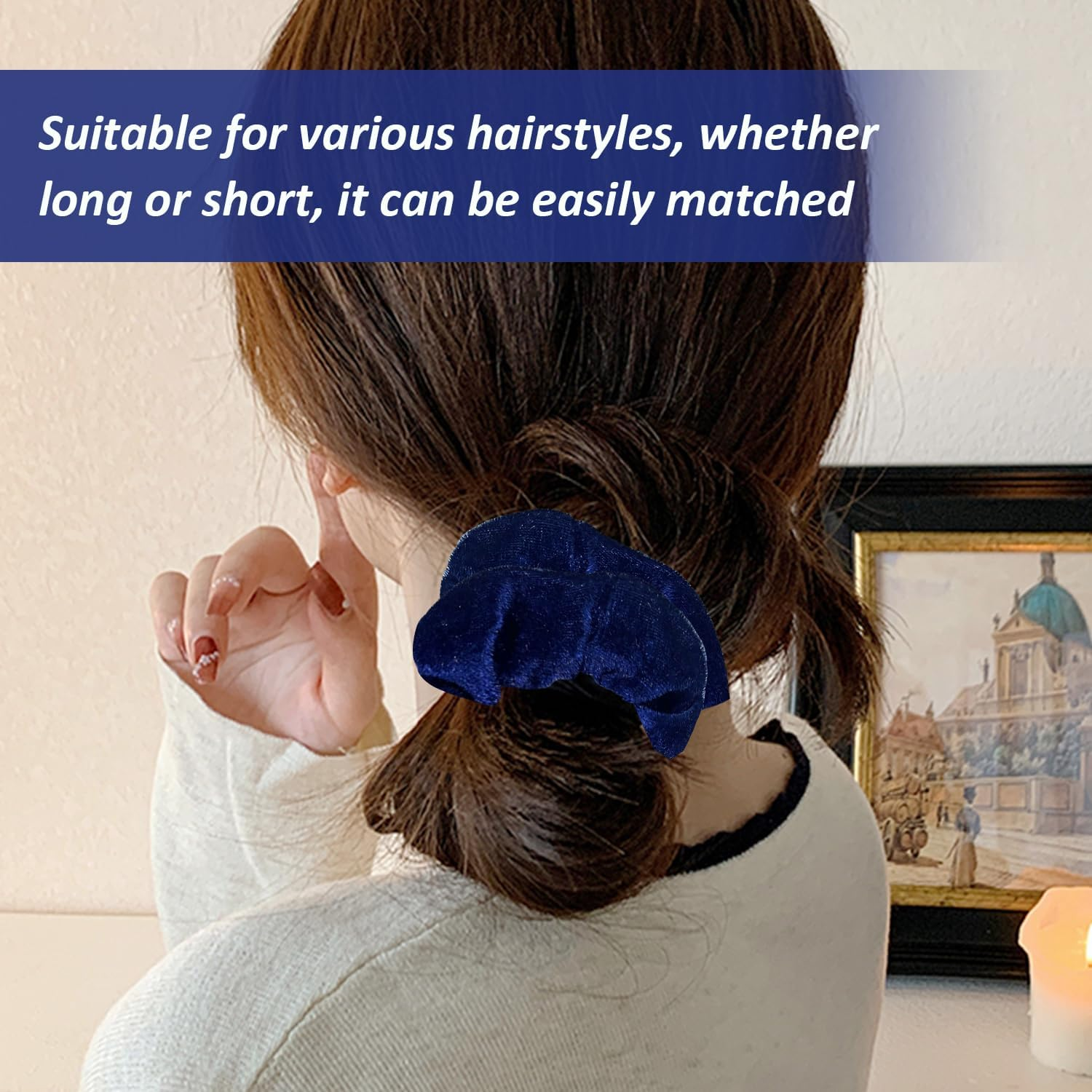 2 Hair Bands, 1 Pair of Hair Pins with Bow, Simple Elastic Hair Bands, Ponytail Headpiece, Fixed Clips for Hair and Sideburns, Accessories for Hairstyle Decoration image number 5