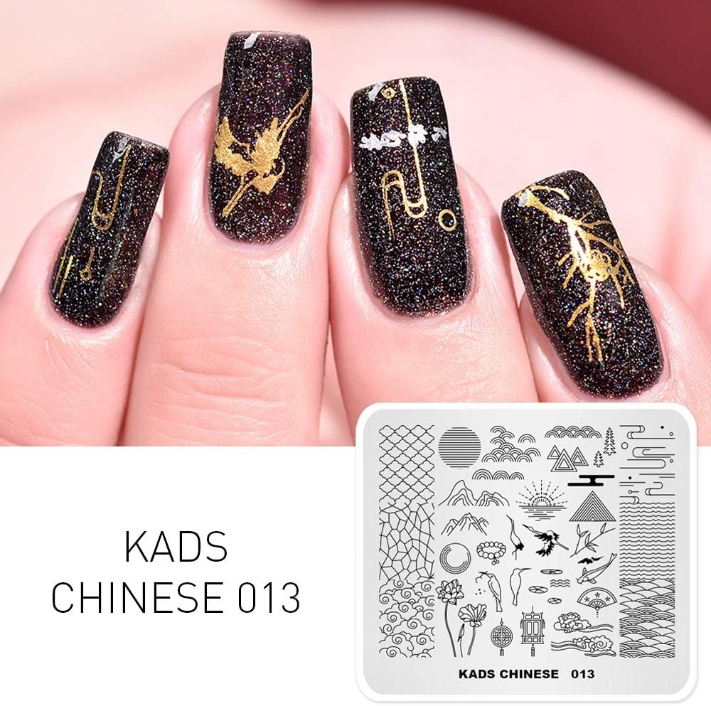 Alexnailart Nail Art Stamping Plate Chinese Style Summer Template Image Plate Nail Art Tools (CN013) - Cn004 image number 4