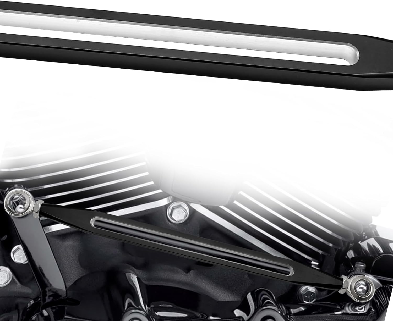 MDEOOSKY Chrome Shift Linkage Gear Shifter, Replacement for Harley Davidson Road King Street Electra Trike Glide Softail Dyna 1986-2023 image number 1