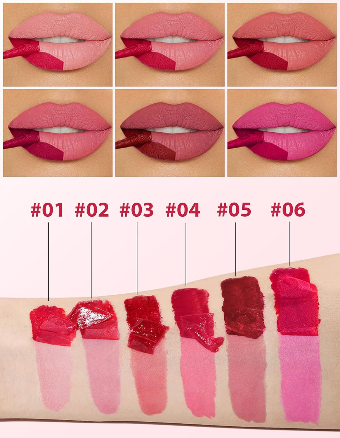 Erinde Peel off Lip Gloss with Tweezer, Long Lasting Matte Lip Liner Stain Peel Off, Women Waterproof Lip Stain, Highly Pigmented Color Lipliner, Transfer Proof Lip Tint Peel off #03+04+05