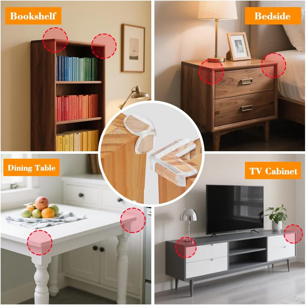 36 Pcs Table Corner Protectors,Clear Proofing Corner Guard, Desks & Furniture Edge Protectors for Sharp Cabinet Cover image number 4