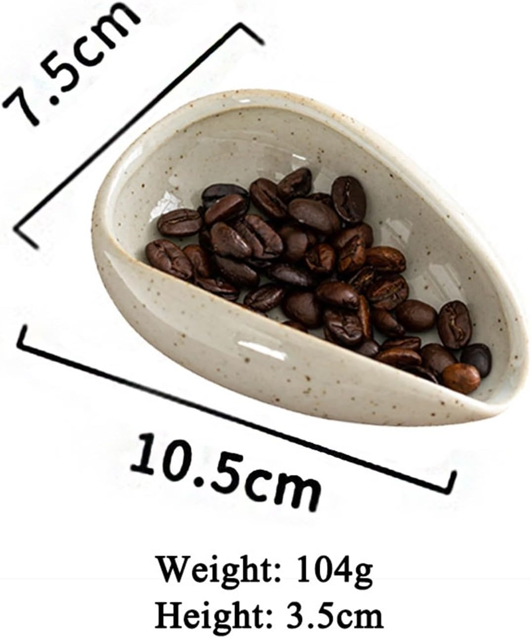 Coffee Beans Dosing Cup Trays Pottery Tea Separator Vessel Ceramic Measure Ware Espresso Bean Scoop Shovel Accessories ﻿(Type S) image number 2