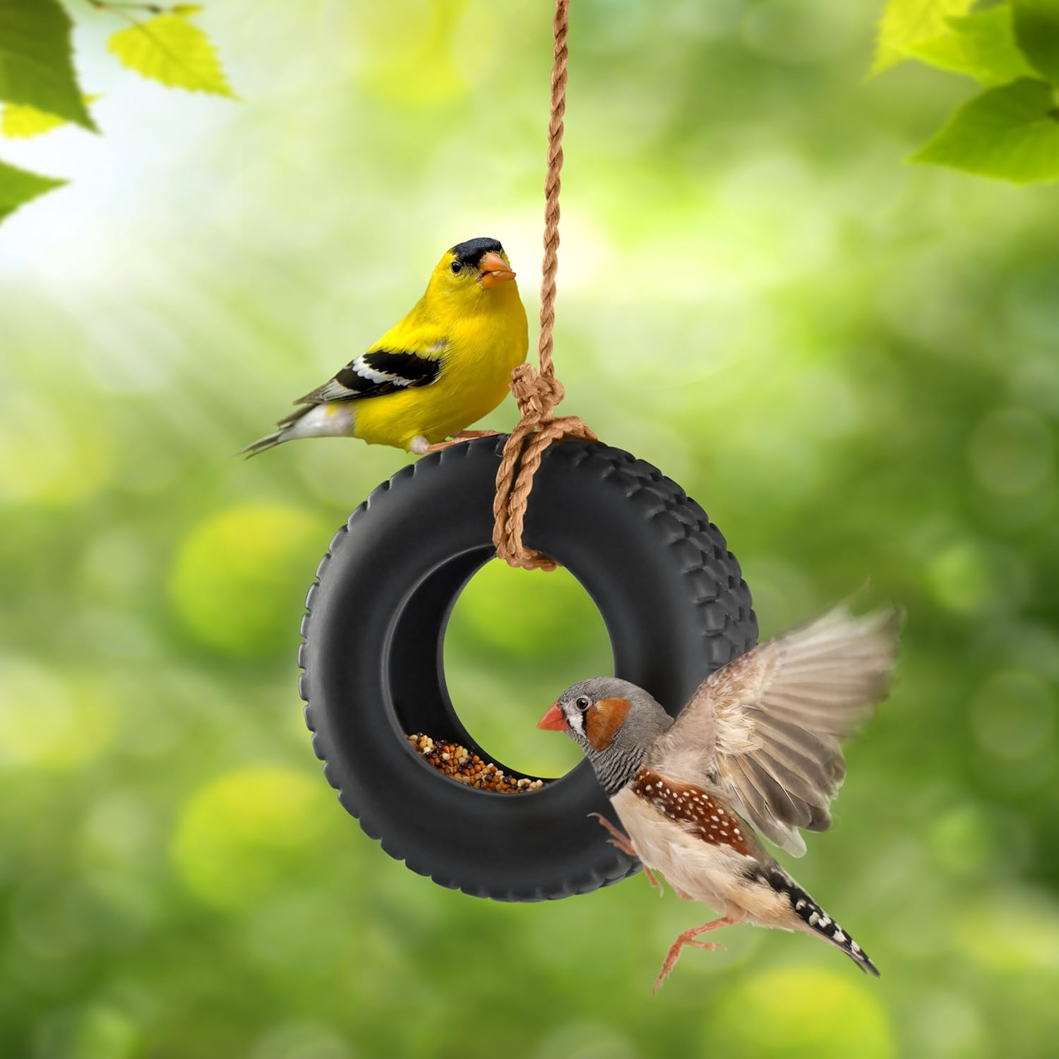 Fred Swing TIME Tire Swing Bird Feeder image number 1