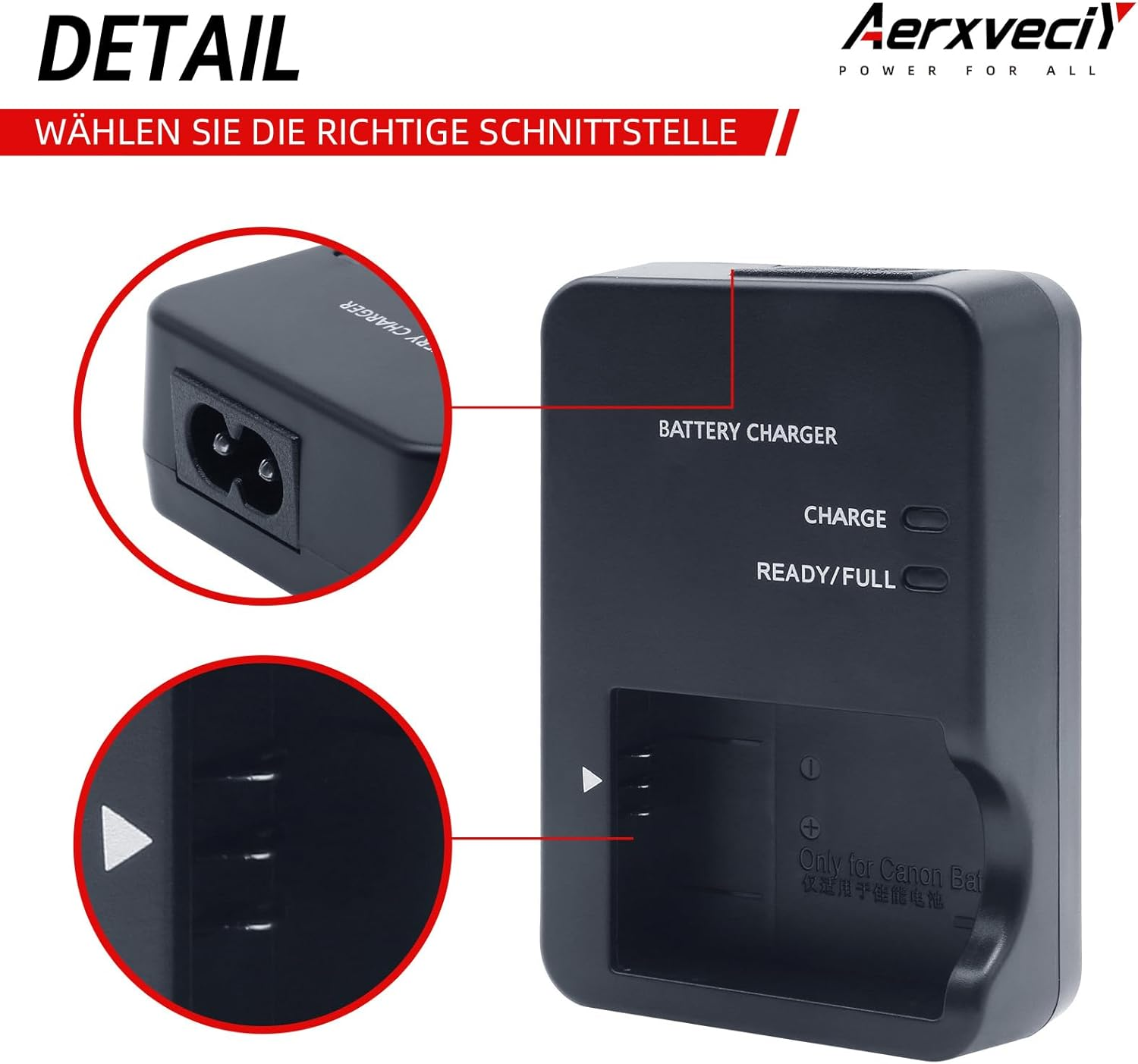 CB-2LH CB-2LHE Battery Charger for Canon: Compatible with Canon NB-13L Battery for G1X G1X Mark III G5X G5X Mark II G7X G7X Mark II G9X G9X Mark II SX620 SX720 SX730 SX740 HS Camera Power image number 4