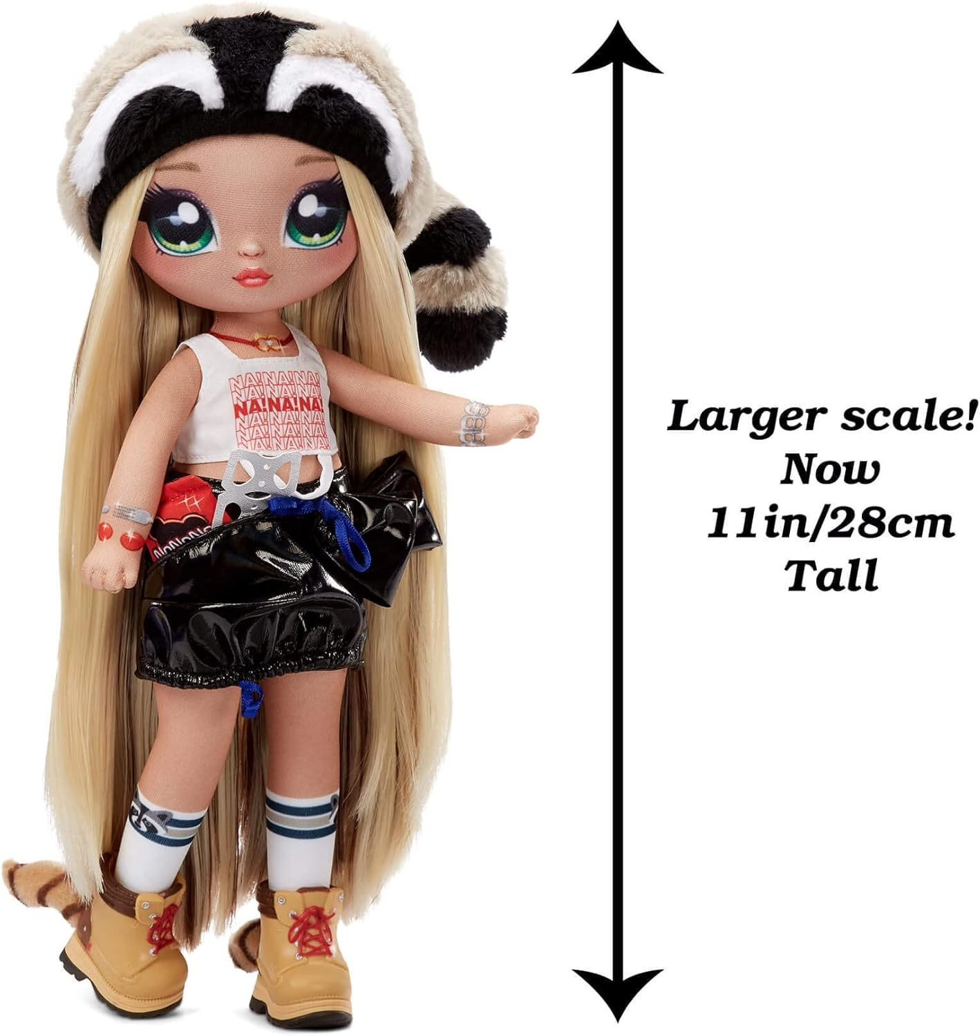 Na Na Na Surprise 575498EUC Teens Doll-Gretchen Stripes (Raccoon) image number 3