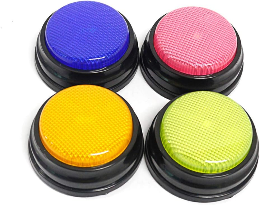 Goofly Recordable Talking Button with Led Function Learning Resources Answer Buzzers Blue