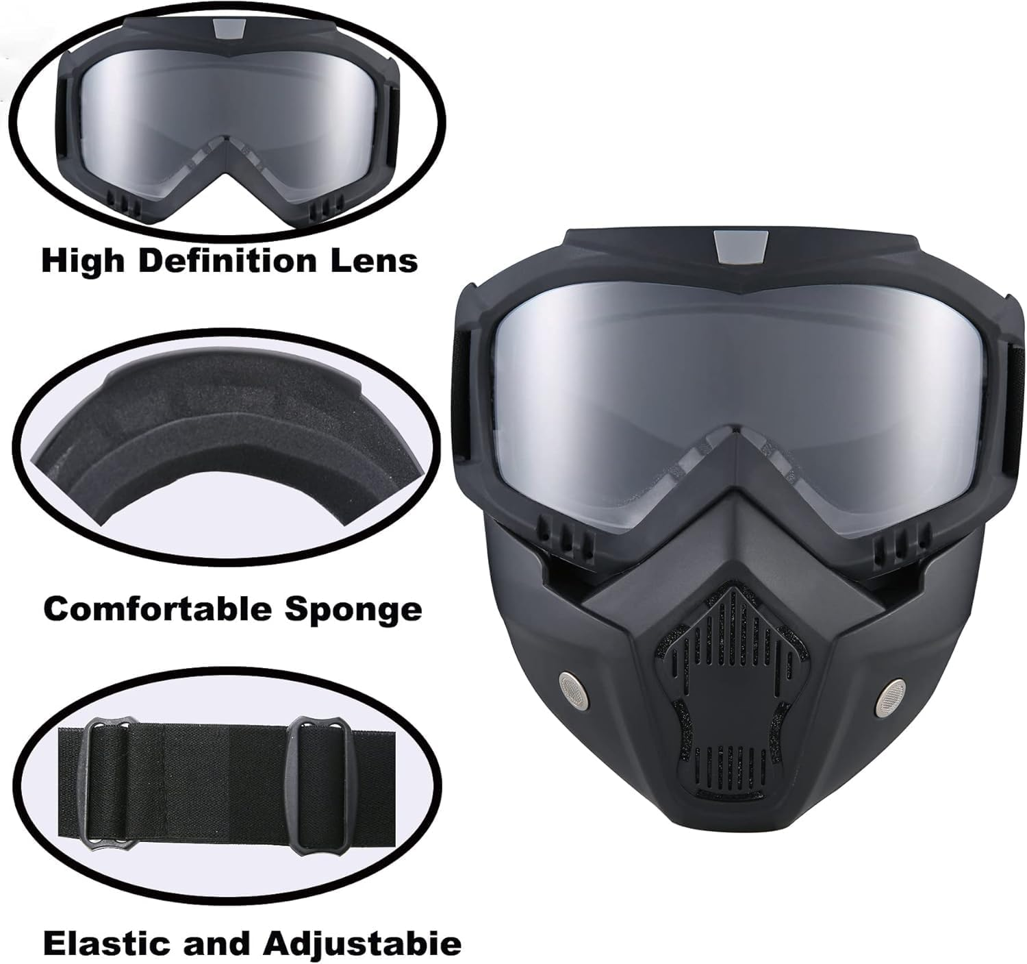Paintball Mask anti Fog,Tactical Full Face Mask Ski Mask Goggles Detachable Adjustable,Motorcycle Riding Face Protection Colorful ﻿ image number 2