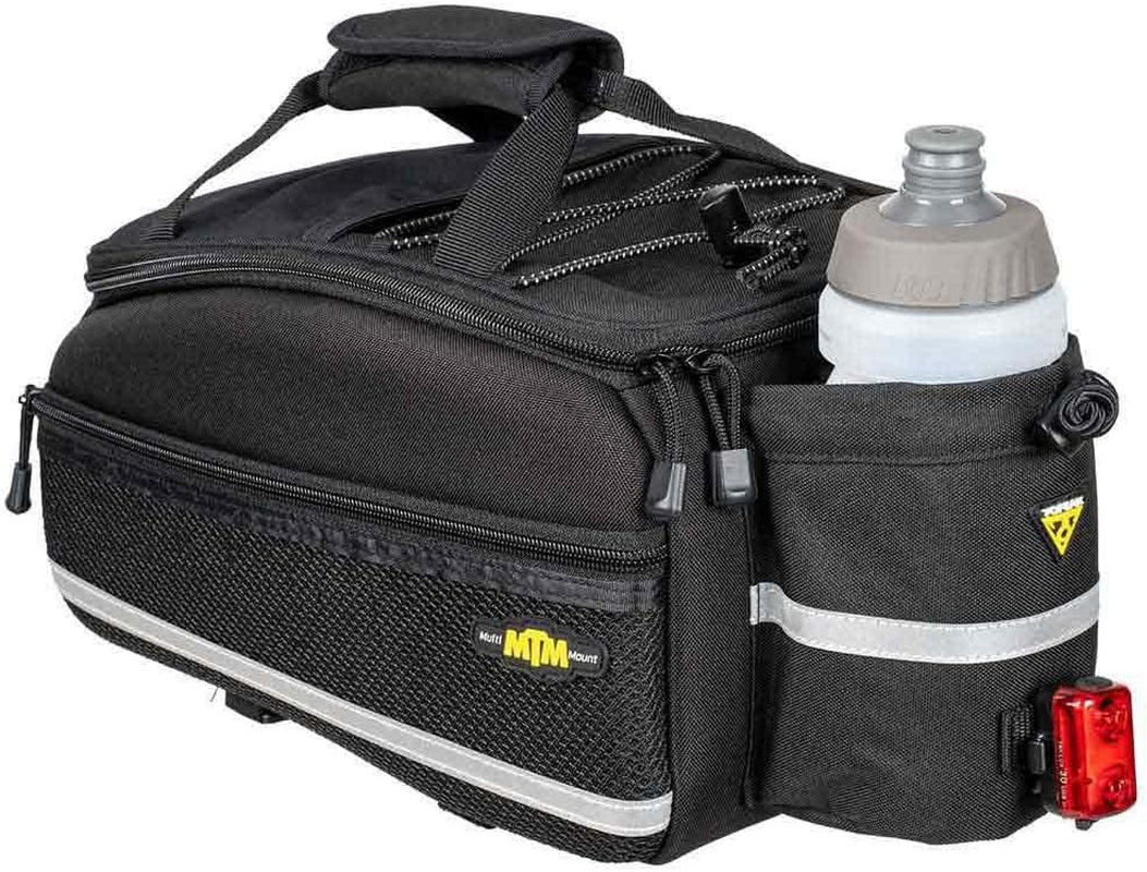Topeak MTM Multi Mount Trunkbag EX, Water Resistant Cycle Trunk Bag with Expandable Pannier Sides to Fit Klickfix/Racktime Snapit or MIK Adapter Pannier Racks, Black image number 1