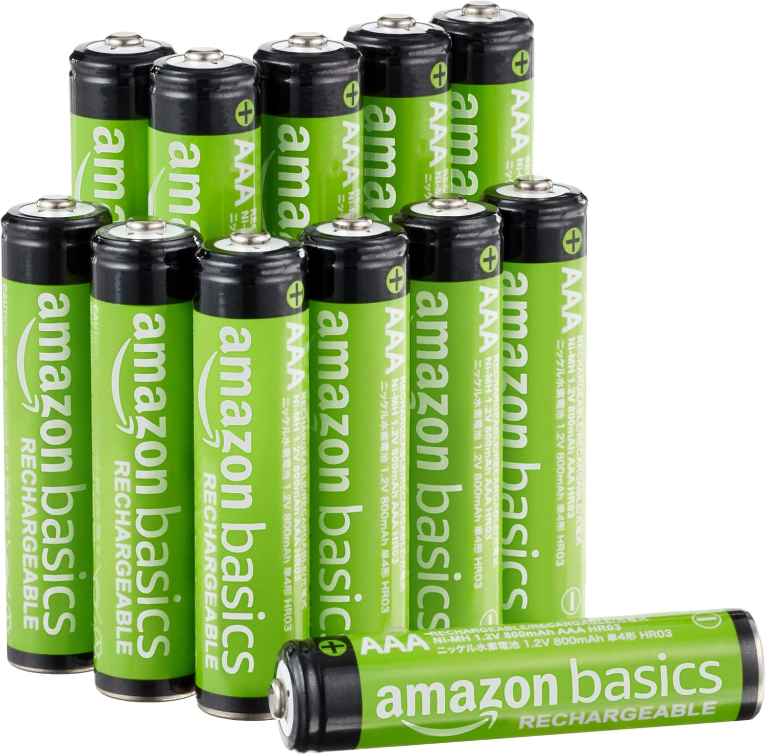 Amazon Basics 12-Pack Rechargeable AAA Nimh Performance Batteries, 800 Mah, 1.2V, Recharge up to 1000X Times, Pre-Charged image number 5
