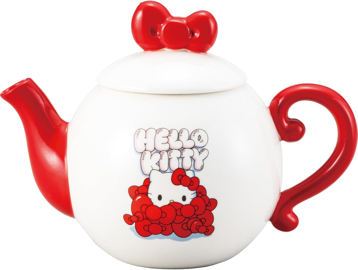 Sanrio SAN4792 My Melody Teapot, Tea Pot, Red Mushroom Home, My Melody, Goods, Tableware, Red, White, Approx. 7.1 X 4.3 X 5.9 Inches (18 X 11 X 15 Cm), 19.4 Fl Oz (550 Ml) image number 4