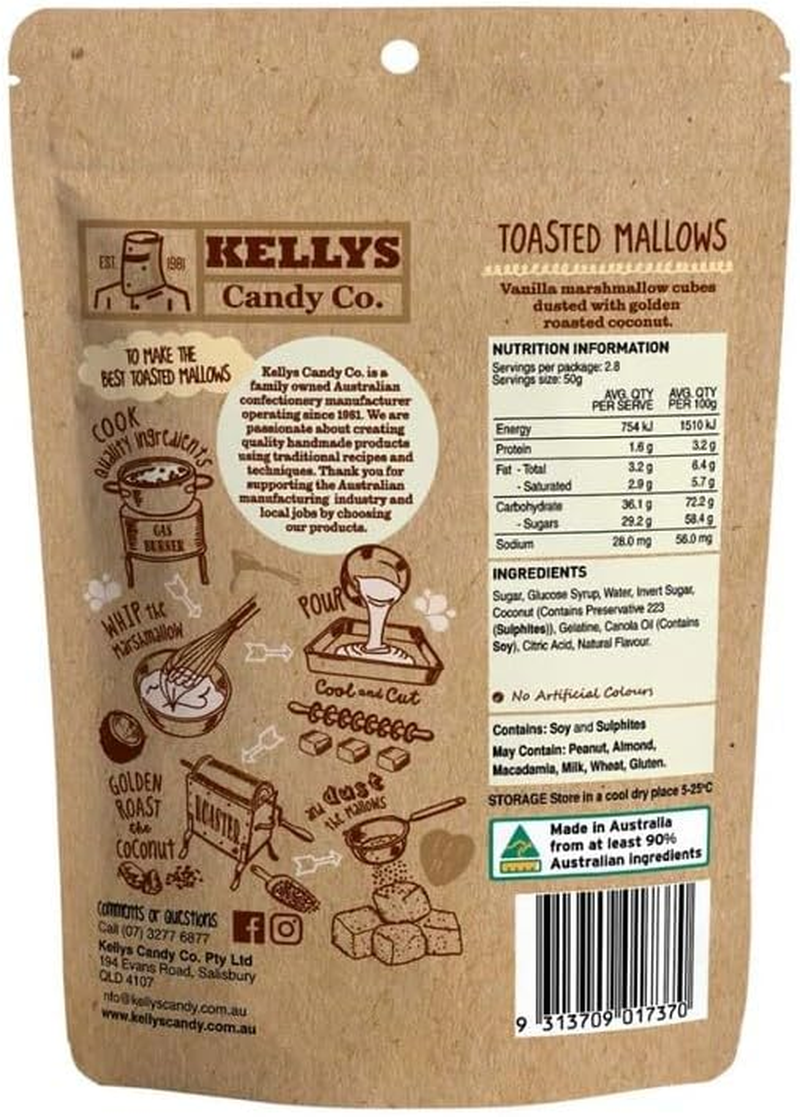 Kellys Candy Co Toasted Mallows 140G image number 5