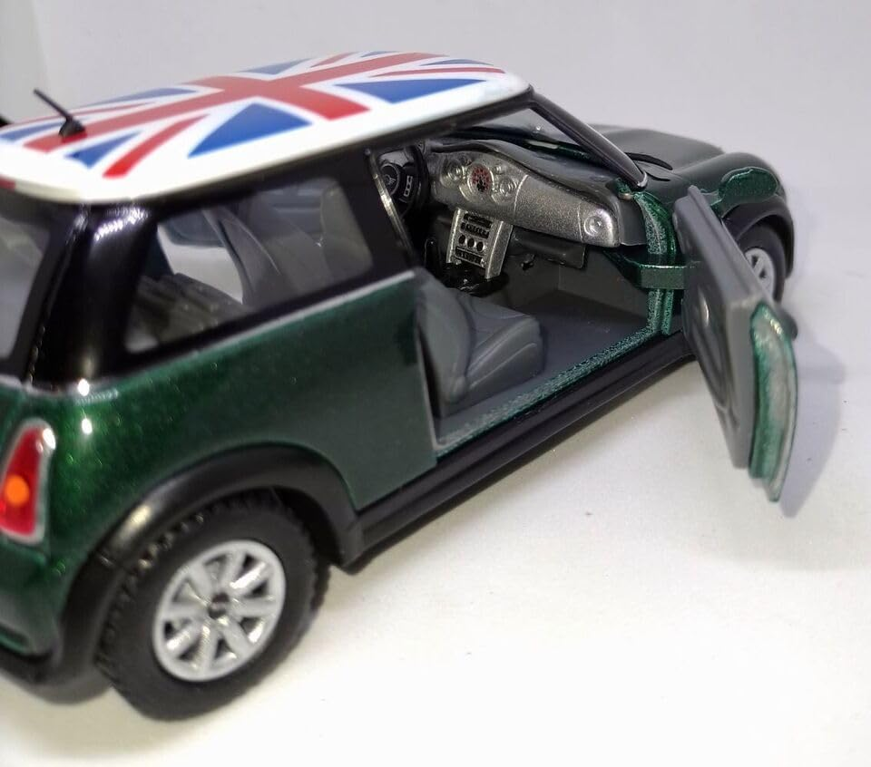 Kinsmart 5" Mini Cooper (British Flag Green) - Green image number 6