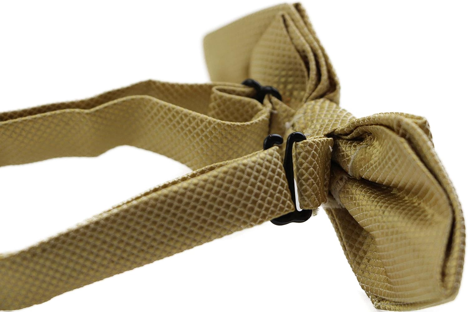 Mens Mustard Yellow Diamond Shaped Checkered Bow Tie