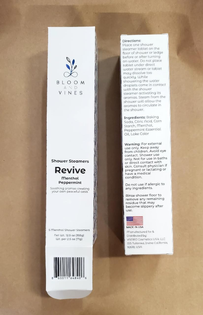Bloom and Vines Shower Steamers, Revive - Menthol Peppermint image number 4