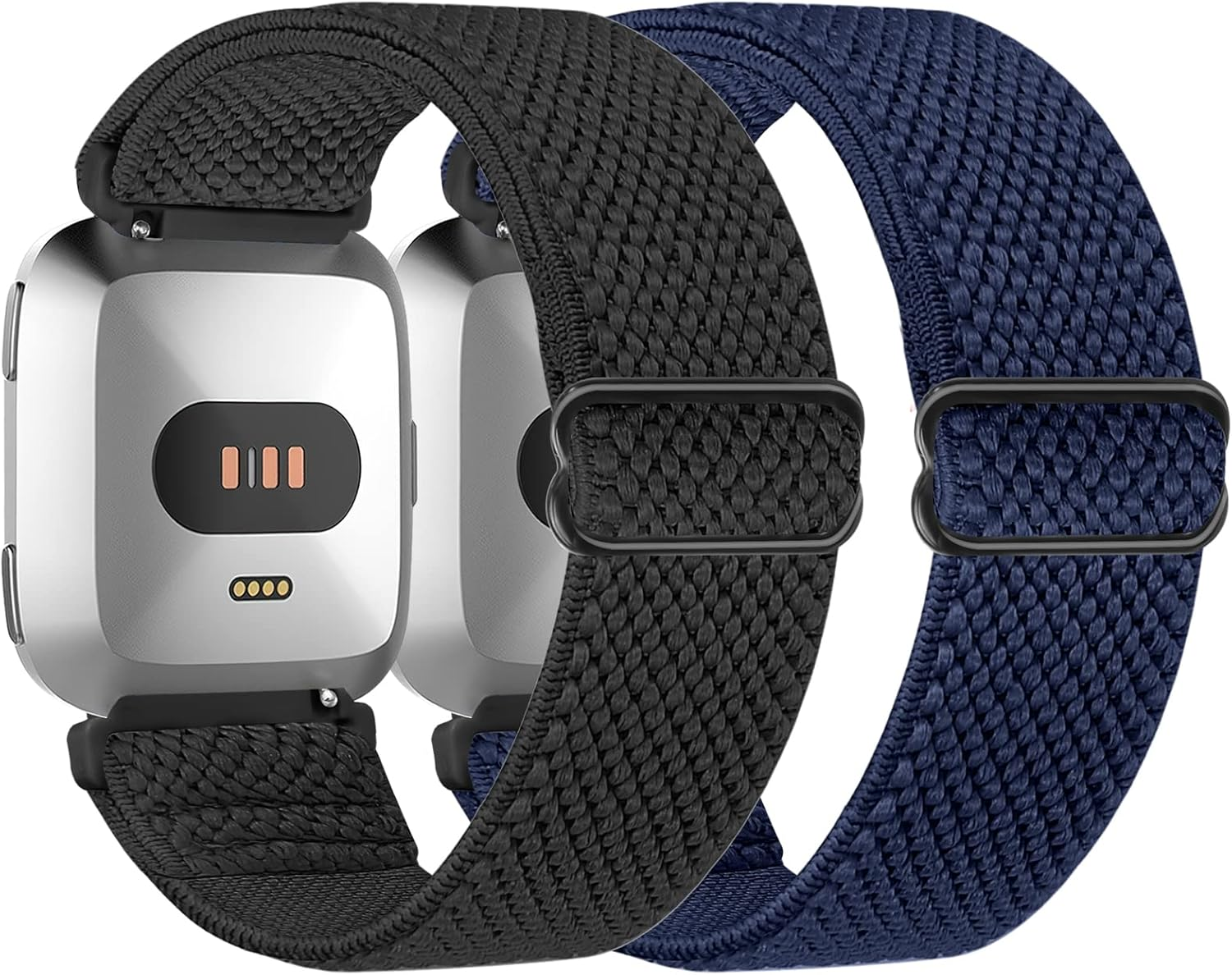 Elastic Nylon Band for Fitbit Versa 2, Versa, Lite, SE - Adjustable Breathable Comfortable Sport Replacement Wristband for Women Men