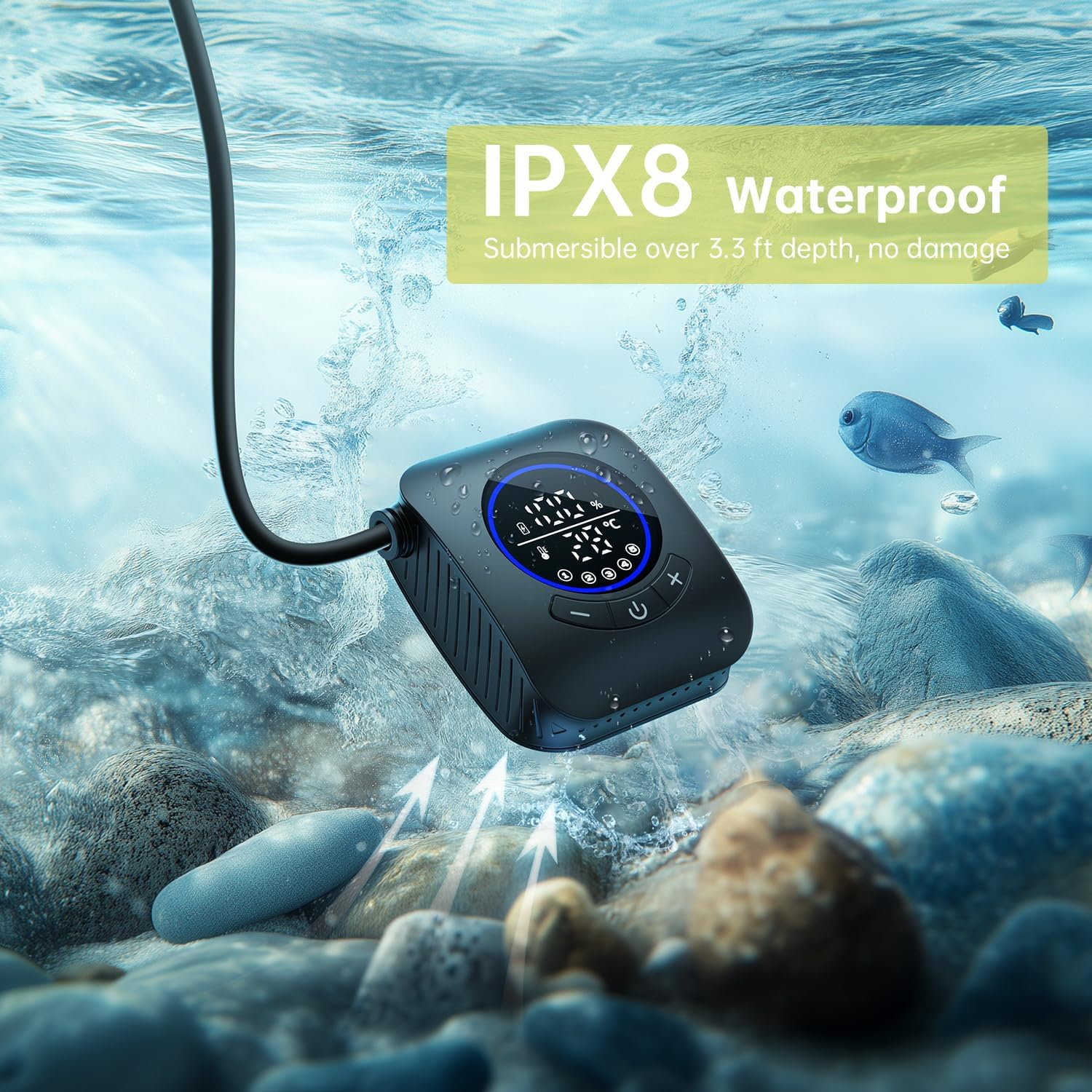 Mytrix Portable Shower 8000Mah Rechargeable Camping Shower Pump with 20L Foldable Bucket, 5 Spray Modes, IPX8, Ideal for Outdoor Camping, Travel, Car Washing, Pet Bathing, and Watering Plants image number 3