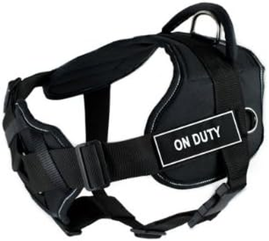 Dean & Tyler Black with Reflective Trim Fun Dog Harness with Padded Chest Piece, on Duty, X-Large, Fits Girth Size 34-Inch to 47-Inch image number 3