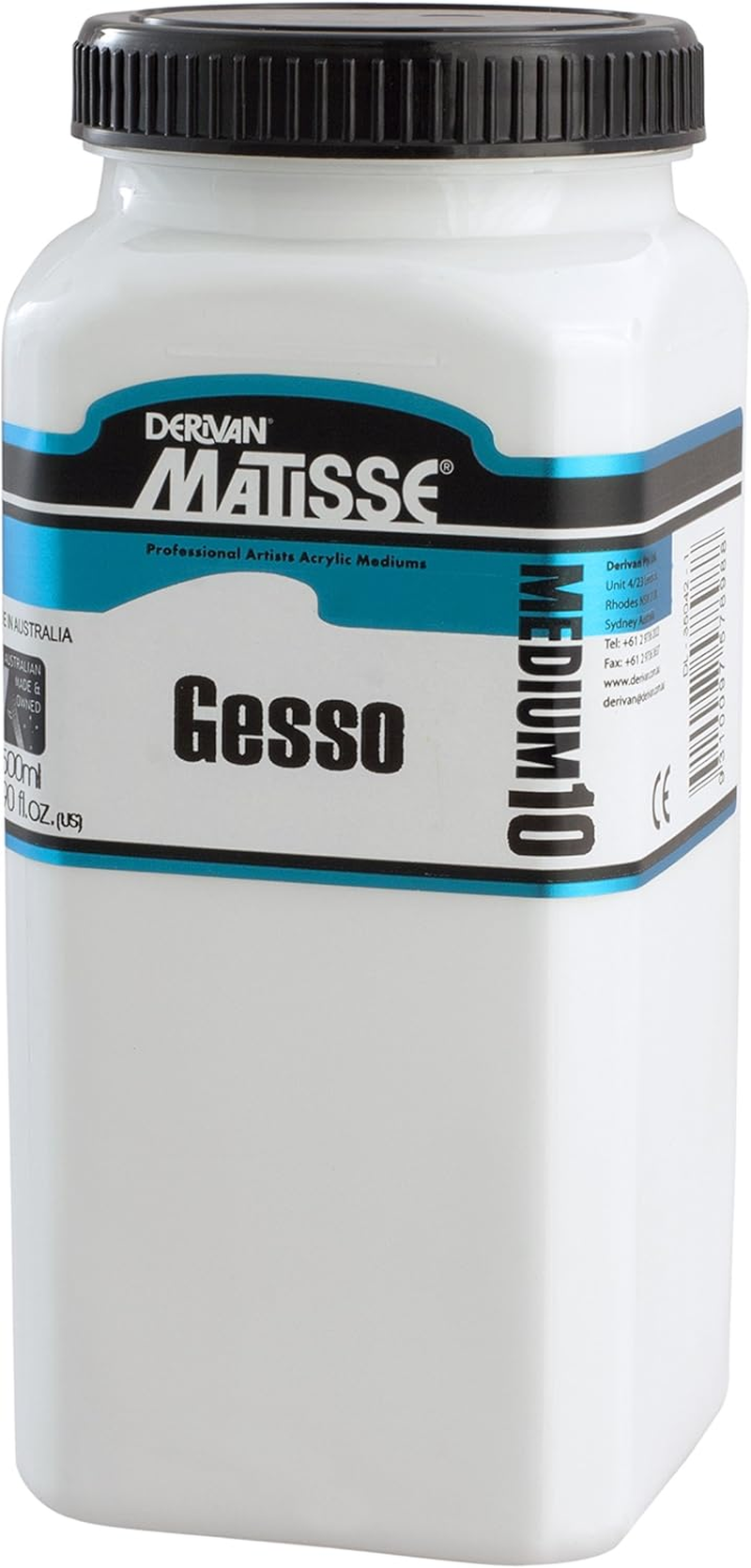 Derivan Matisse MM10 Professional Artists Acrylic Gesso Medium 500 Ml image number 1