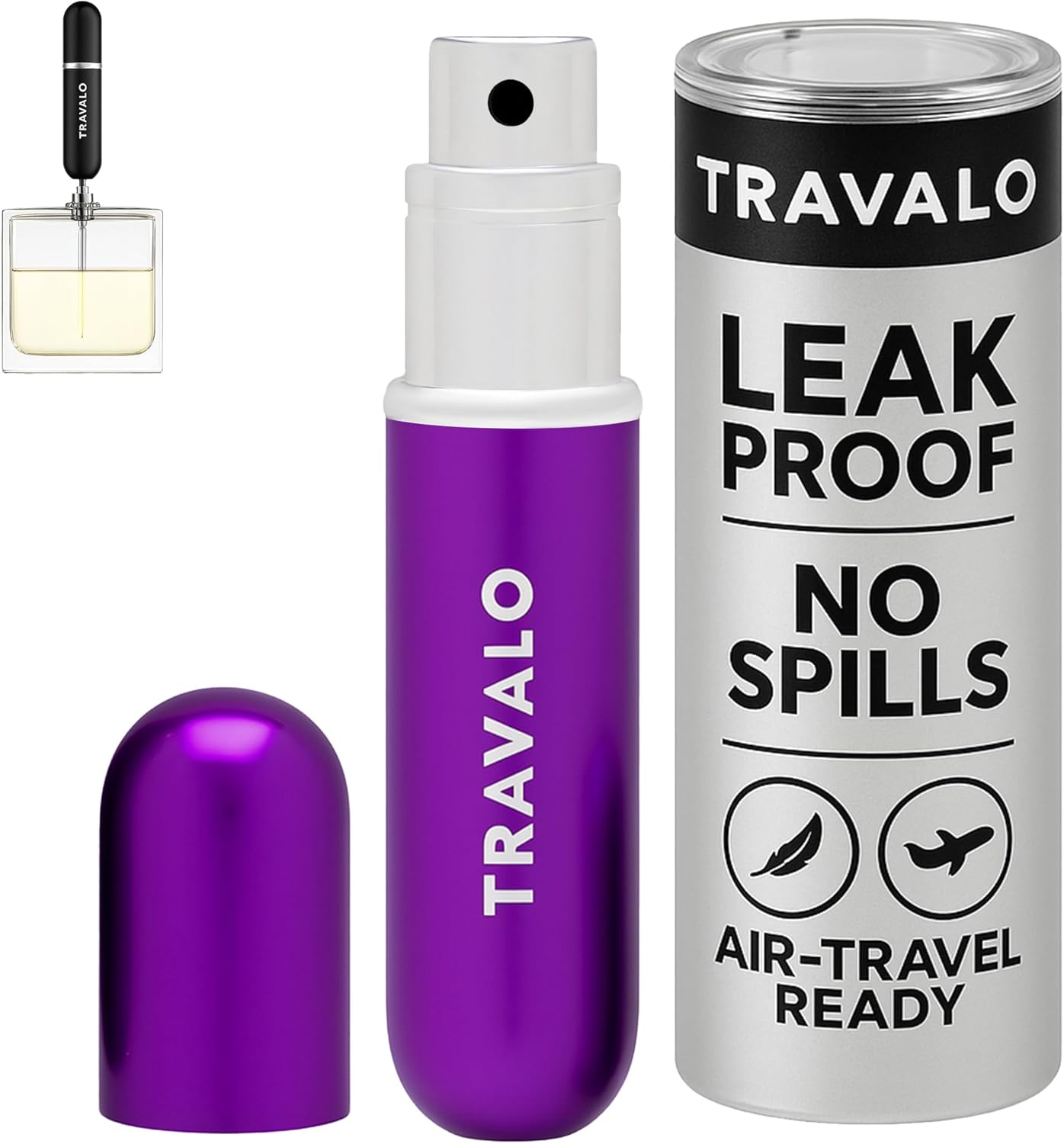 Perfume Atomiser by Travalo Classic HD Black / 0.17 Fl.Oz. 5Ml