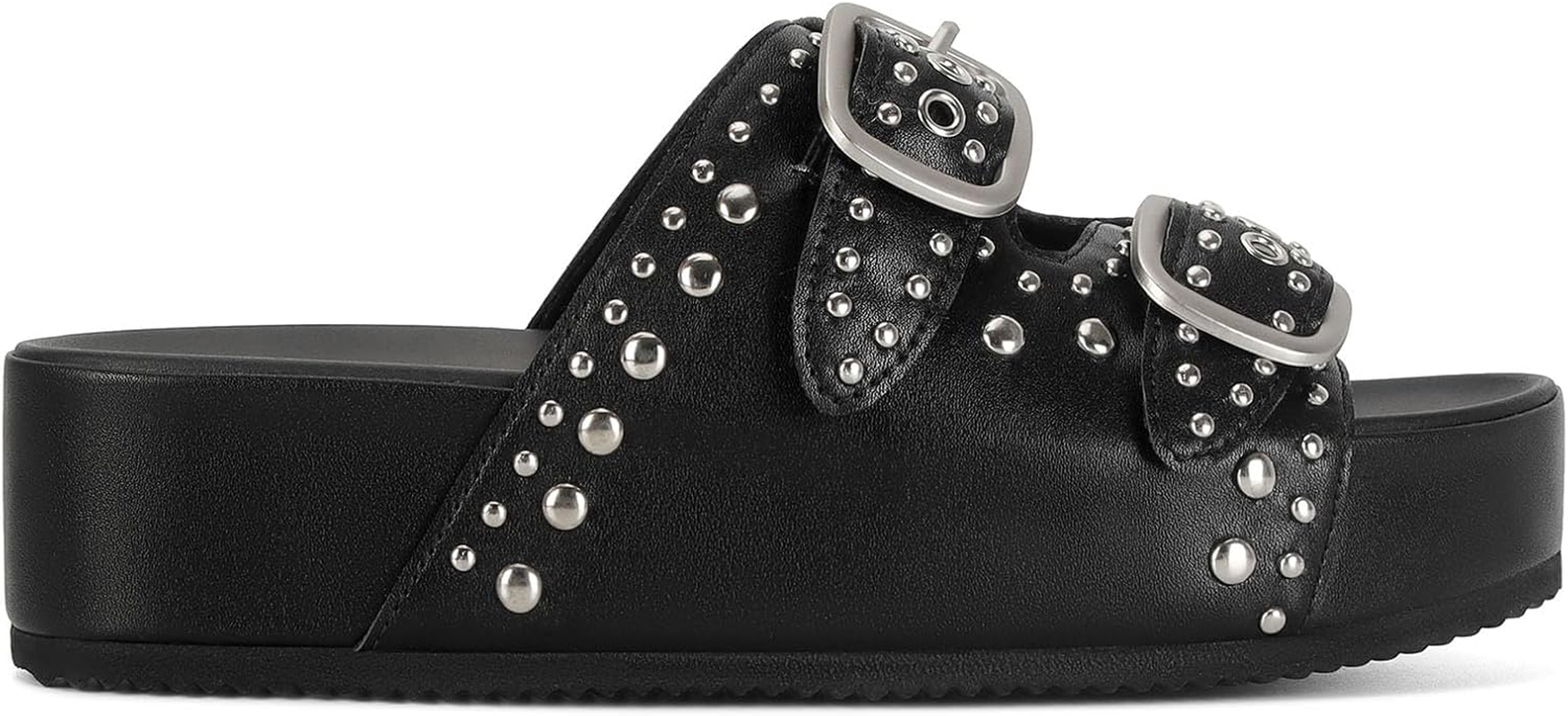 MICIFA Raffia Platform Sandals for Women Crochet Wedges Cute Comfortable Woven Flats Sandals with Buckle Open Toe Casual Straw Sandals Shoes image number 4