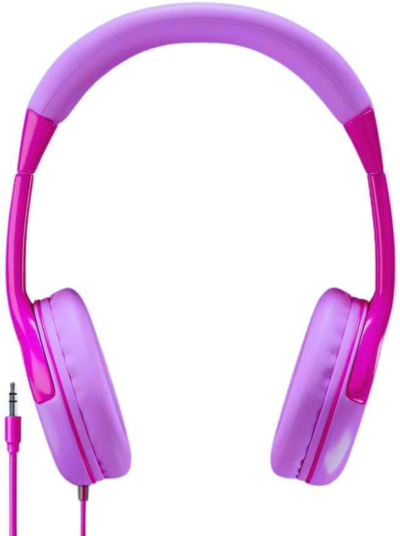 Maro Kids Headphones, Toddler over Ear Headset with Adjustable Headband, Hearing Protection, Volume Limit for Gaming, Music, Airplane, 3.5Mm Jack, Pink image number 2