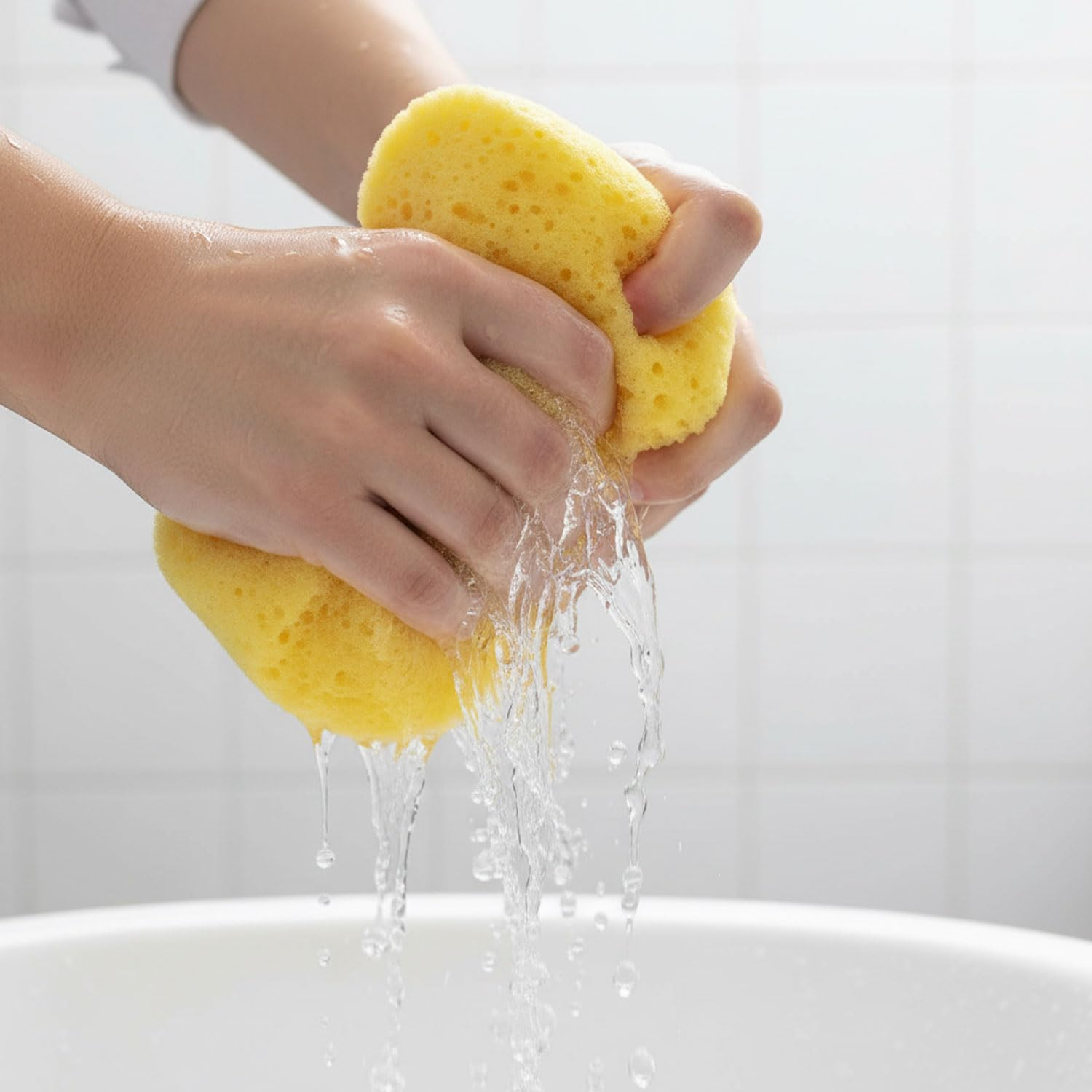 Jumbo Sponges,2 Pack Car Sponges,Washing Windows and anti Scratch Technology,Perfect for Wheels, Windscreen & Bodywork for Car Cleaning (2PCS Yellow) image number 3