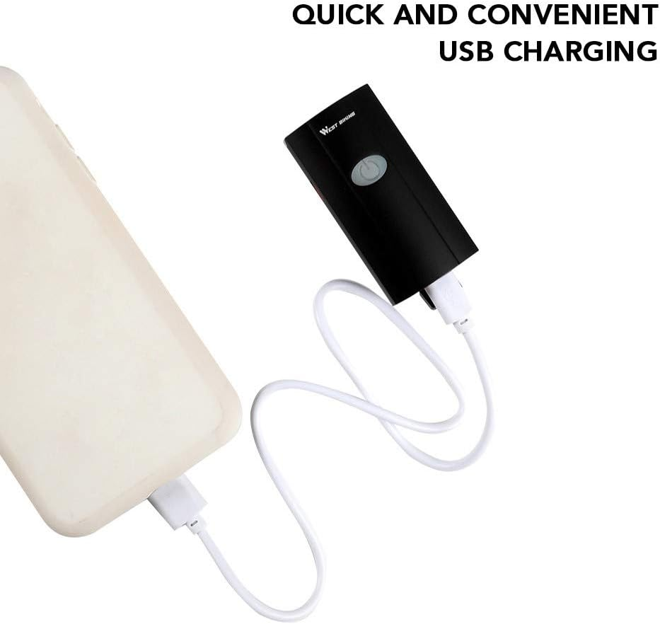 2 in 1 Bike Light USB Rechargeable Cycling Helmet Headlight Waterproof Bicycle Headlight Taillight Handlebar Front Light Rear Taillight Dual Purpose for Mountain Road Kids Bikes image number 2