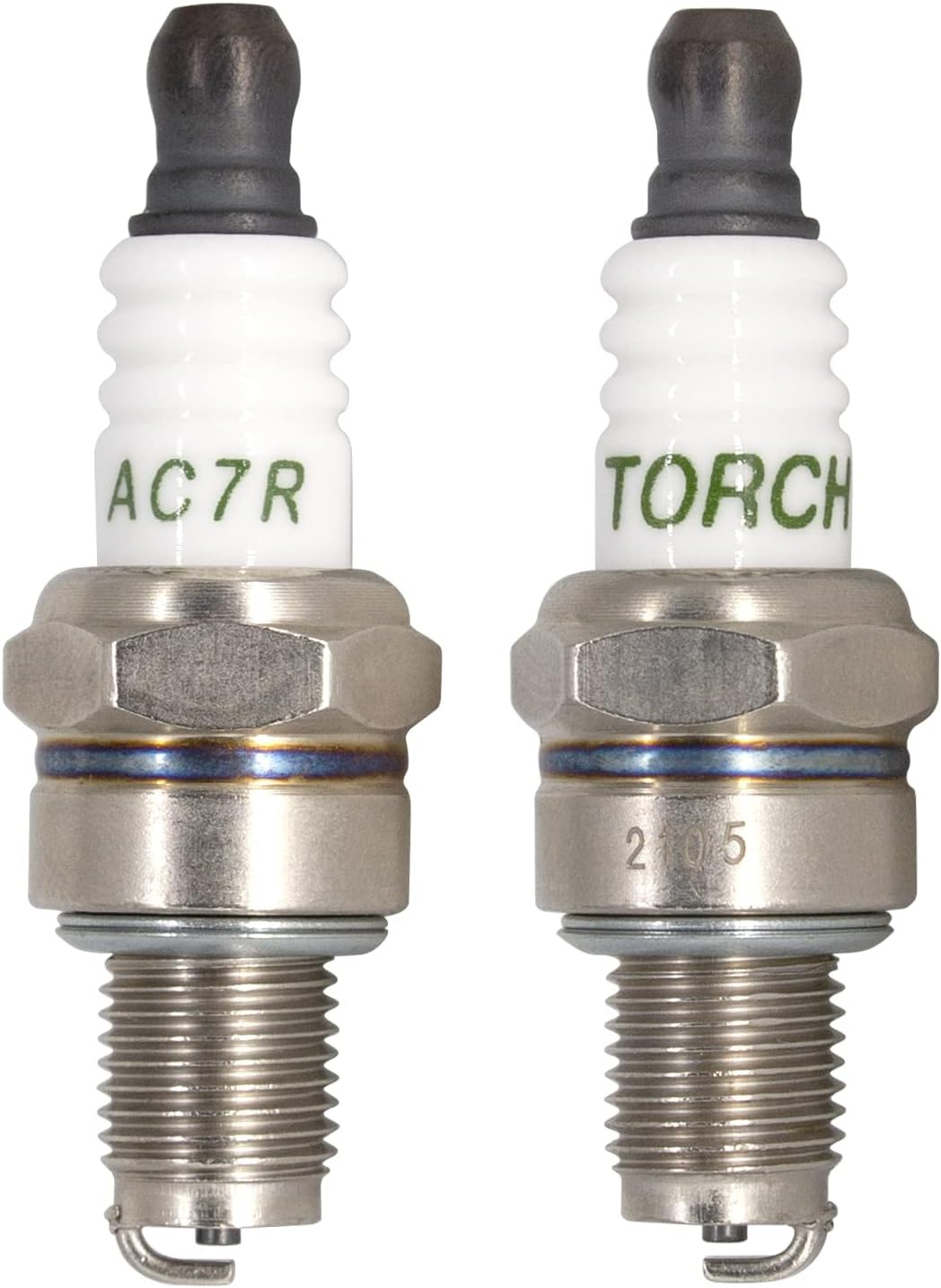 2PK TORCH AC7R Spark Plug Replace for Husqvarna 581362301, for NGK 3066/Cmr7H,For Champion 965/RZ7C RZ7CT10, for Brisk TR14C TR14S, for Autolite 4194, for Tanaka 018-16005-20, for Torch CMR7H, OEM image number 4