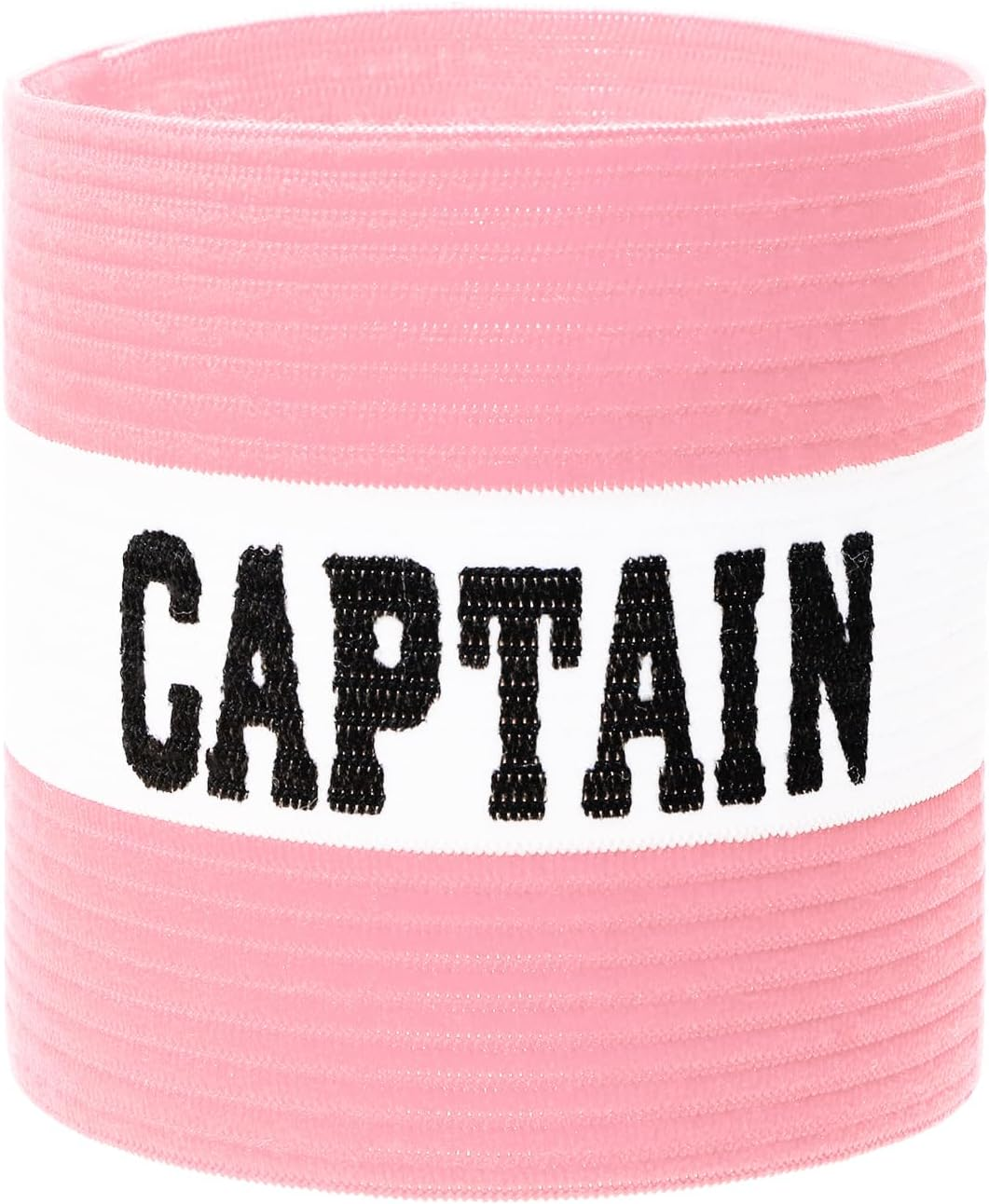 ONLYKXY Captain Armbands 9X30Cm/3.54X11.81Inch Adjustable Leader Armband for Soccer Basketball Volleyball Team Competition Coach Players Wrist Arm Bands,Pink & White,1Pcs image number 4