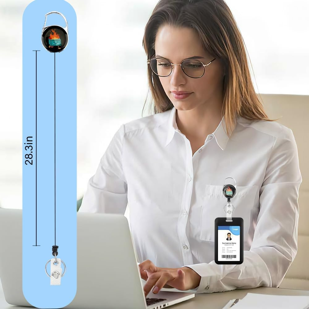 Badge Holder Heavy Duty Badge Lanyards for Women Men Badge Holder with Clip Lanyards for Id image number 1