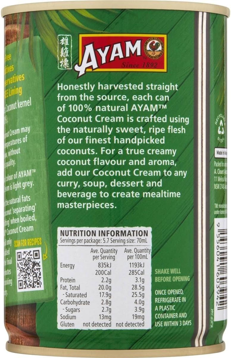 Ayam Coconut Cream 400 Ml image number 2