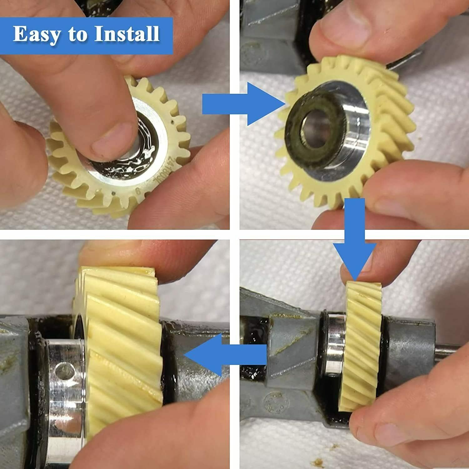 W10112253, Fiber Worm Gear Fits Whirlpool Kitchenaid Stand Mixer image number 3