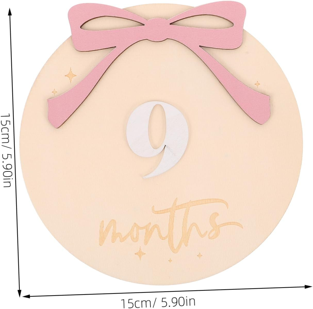 Newborn Calendar Milestone Signs Monthly Wooden Birth Announcement Props for Boy Girl Photoshoots Growth Documentation image number 2