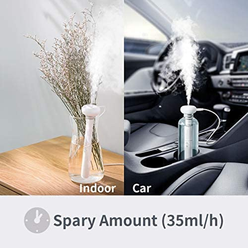 OURRY Mini Personal Humidifier for Car, Bedroom, Portable Ultrasonic Cool Mist Humidifier for Plant with Adjustable Length, Container Diversity, Whisper Quiet, Travel USB Small Humidifiers for Office image number 4