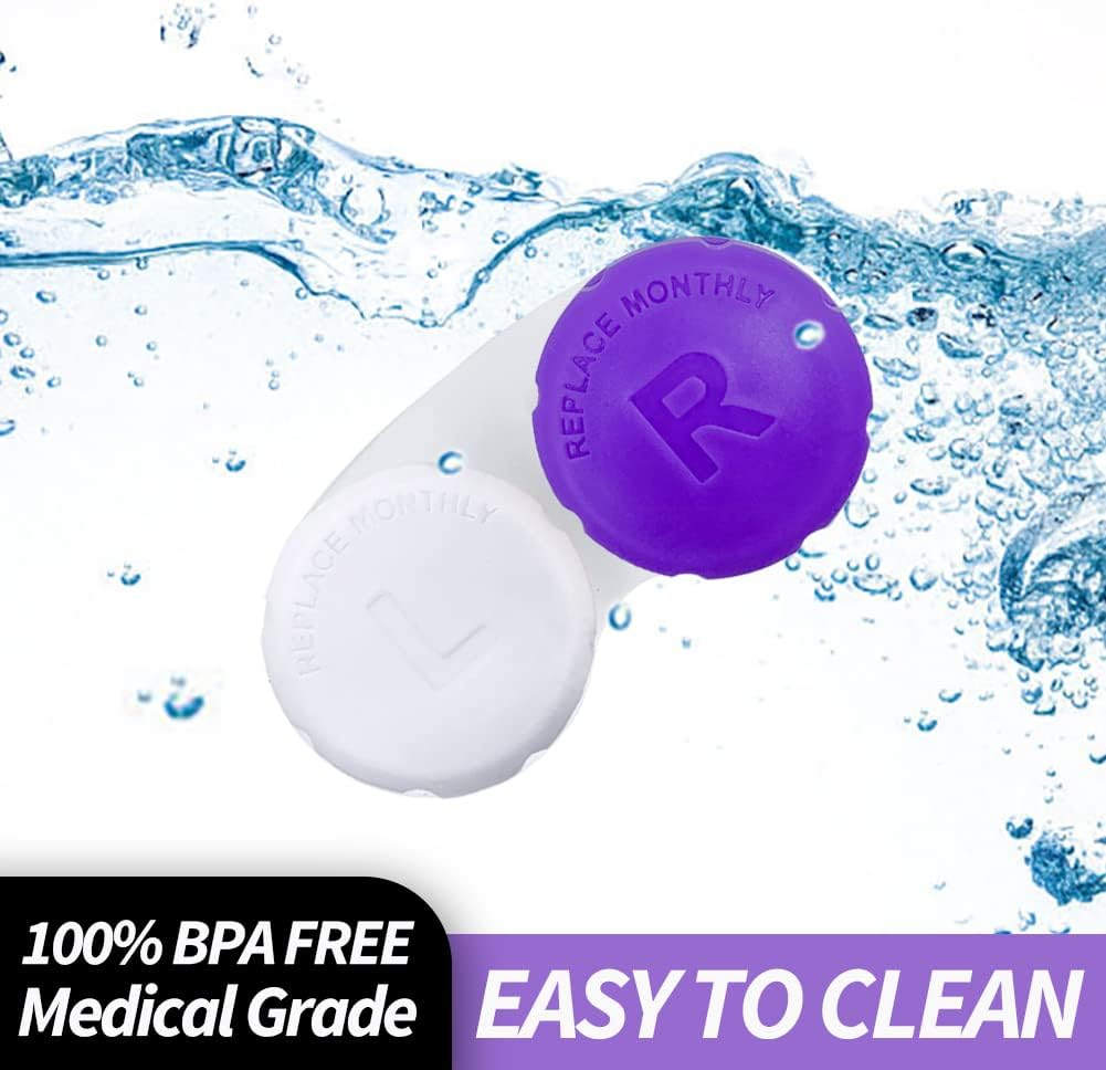 Case for Contact Lens, Travel Daily Use 3 Pack Orange image number 6