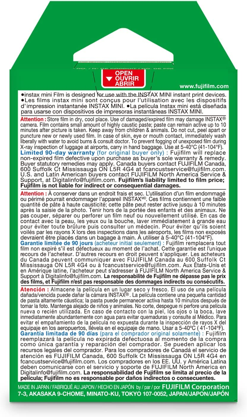 Fujifilm INSTAX Mini Instant Film Twin Pack (White) image number 2