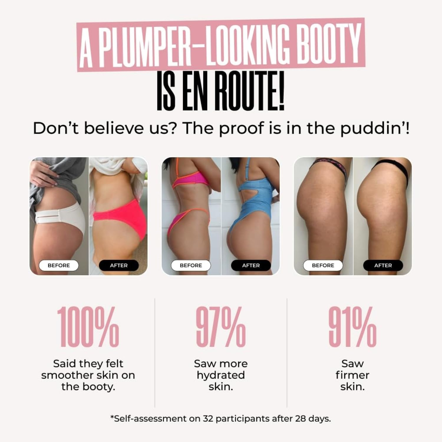 Butt Enhancement & Enlargement Cream- Clinically Proven for Bigger, Fuller, Buttocks, Hips & Thighs. Firms, Plumps & Lifts Your Booty. Natural Enhancer for Men & Women. image number 3