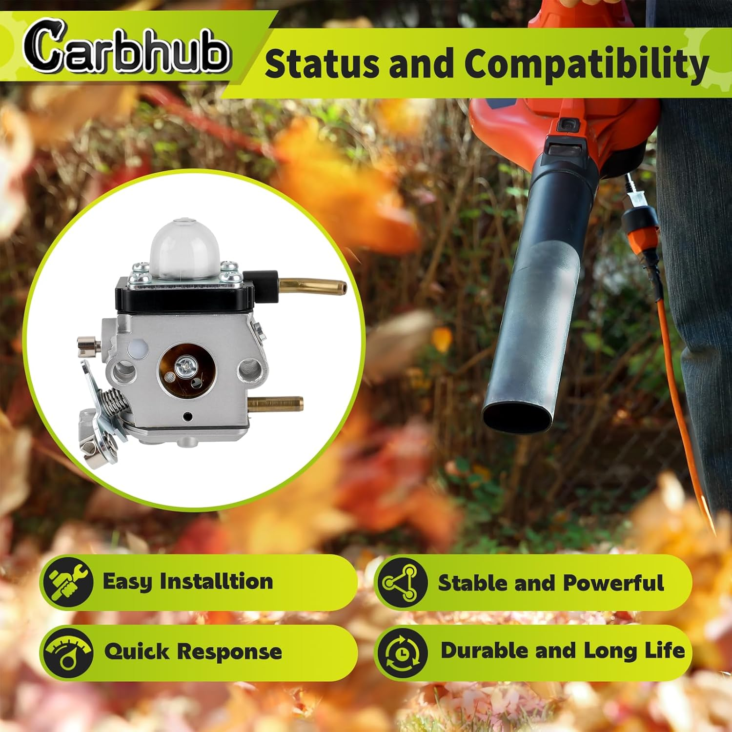 Carbhub 4229 120 0604 Carburetor Fit for Stihl BG45 BG46 BG55 BG65 BG85 SH55 SH85 Leaf Blower Replace for 42291200604 image number 5