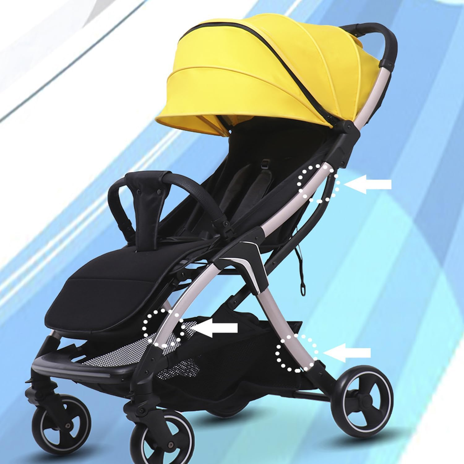 3Pcs Twin Stroller Connection Accessories,Stroller Pushchair Connector,Adjustable,Universal,Cart Connector,Combining 2 Strollers Into1Twin Stroller (Black) image number 3