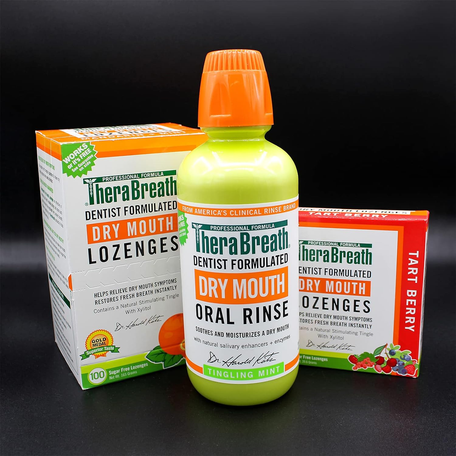 Therabreath Dry Mouth Lozenges with ZINC, Tart Berry Flavor, 100 Lozenges image number 2