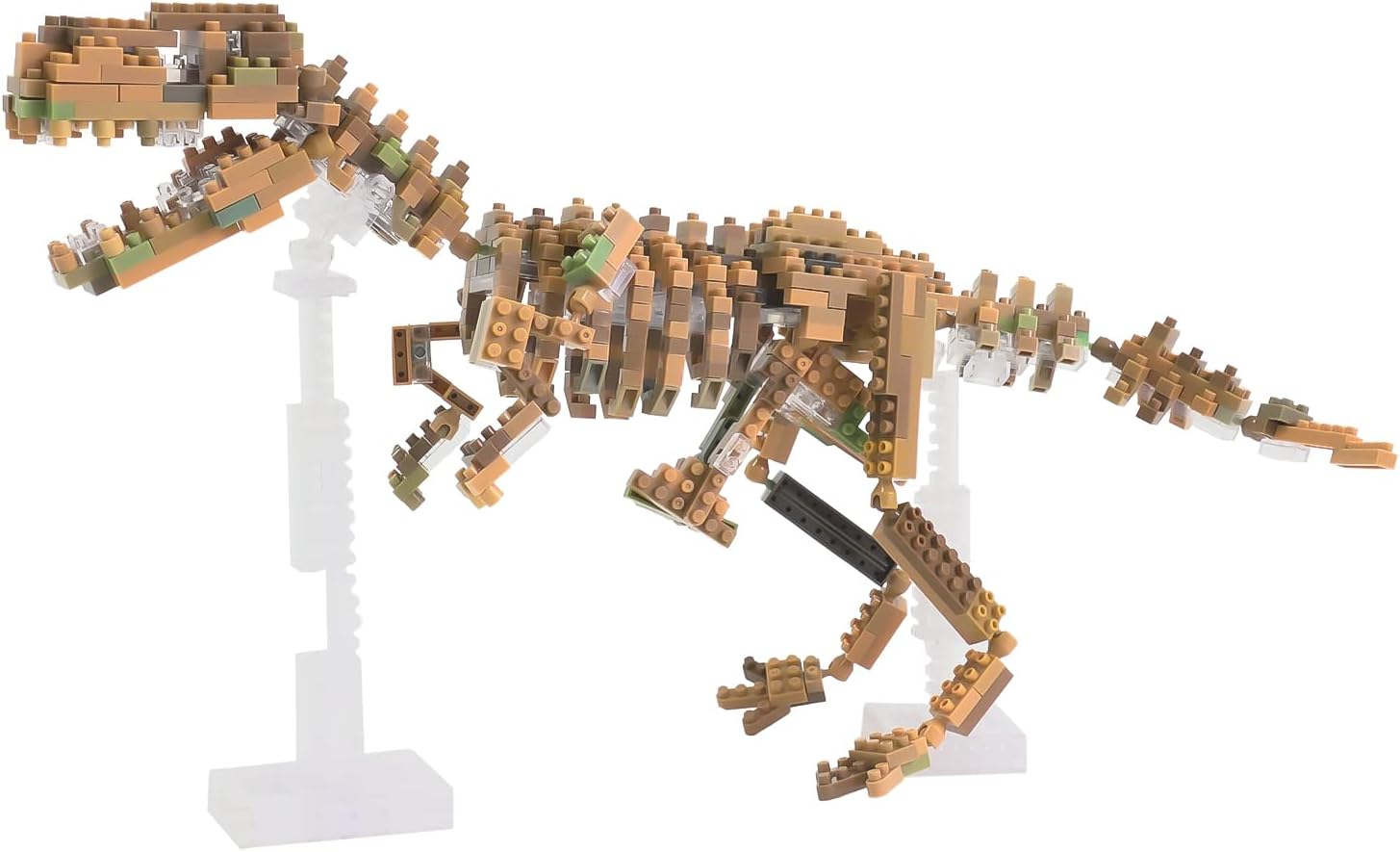 Nanoblock Dinosaur Deluxe Edition A004 Tyrannosaurus Rex & Tyrannosaurus Skeletal Model, Set of 2 image number 4