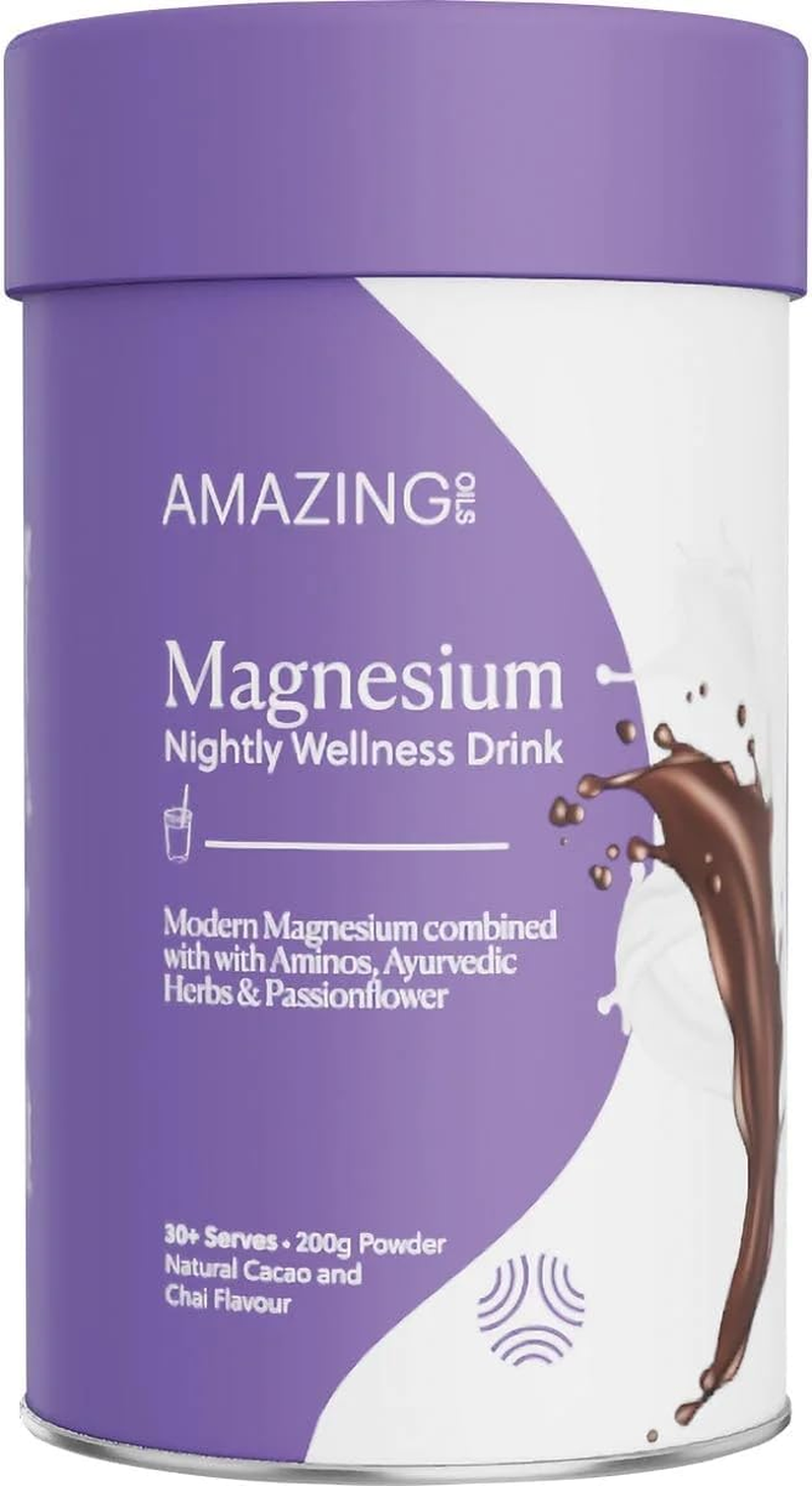 Magnesium Nightly Wellness Drink - Cacao & Chai - 200G - Amazing Oils