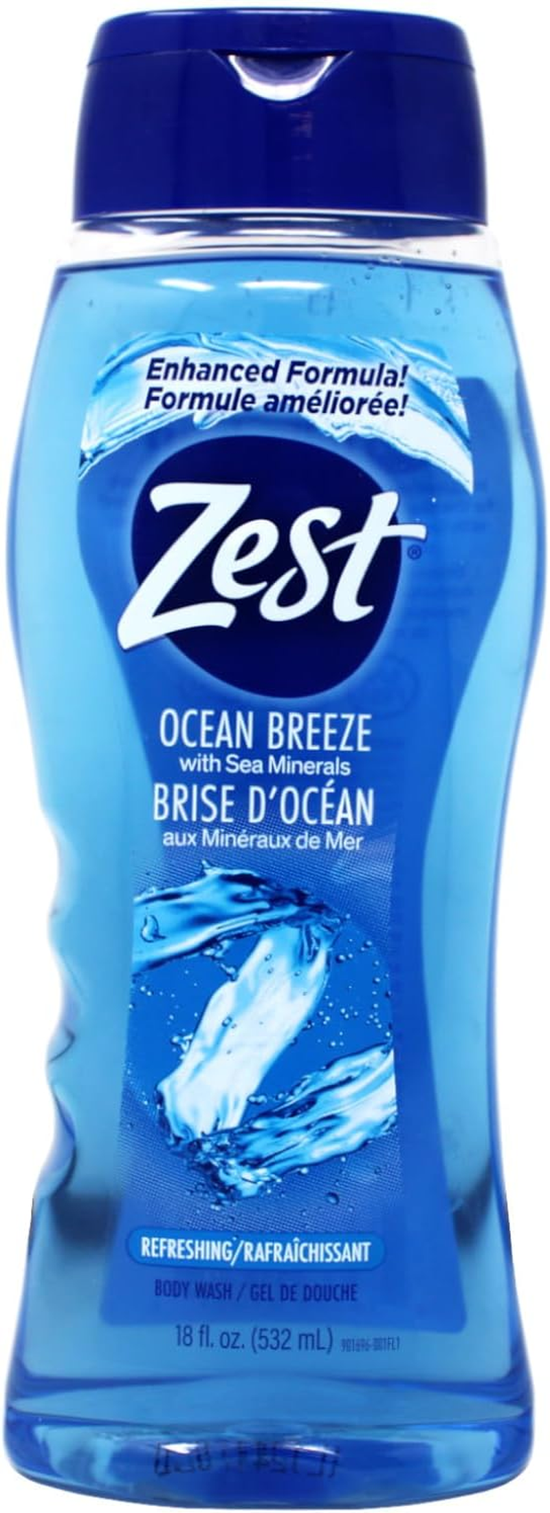 Zest Body Wash, Ocean Breeze, 18 Fl Oz (Pack of 2) image number 2