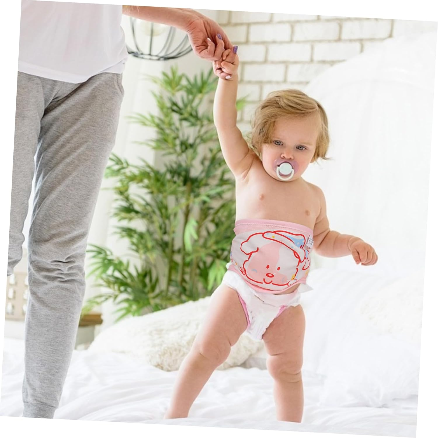 2Pcs Pregnancy Belly Band Cartoon Patterns Elastic Cotton Bellyband for Newborns image number 6