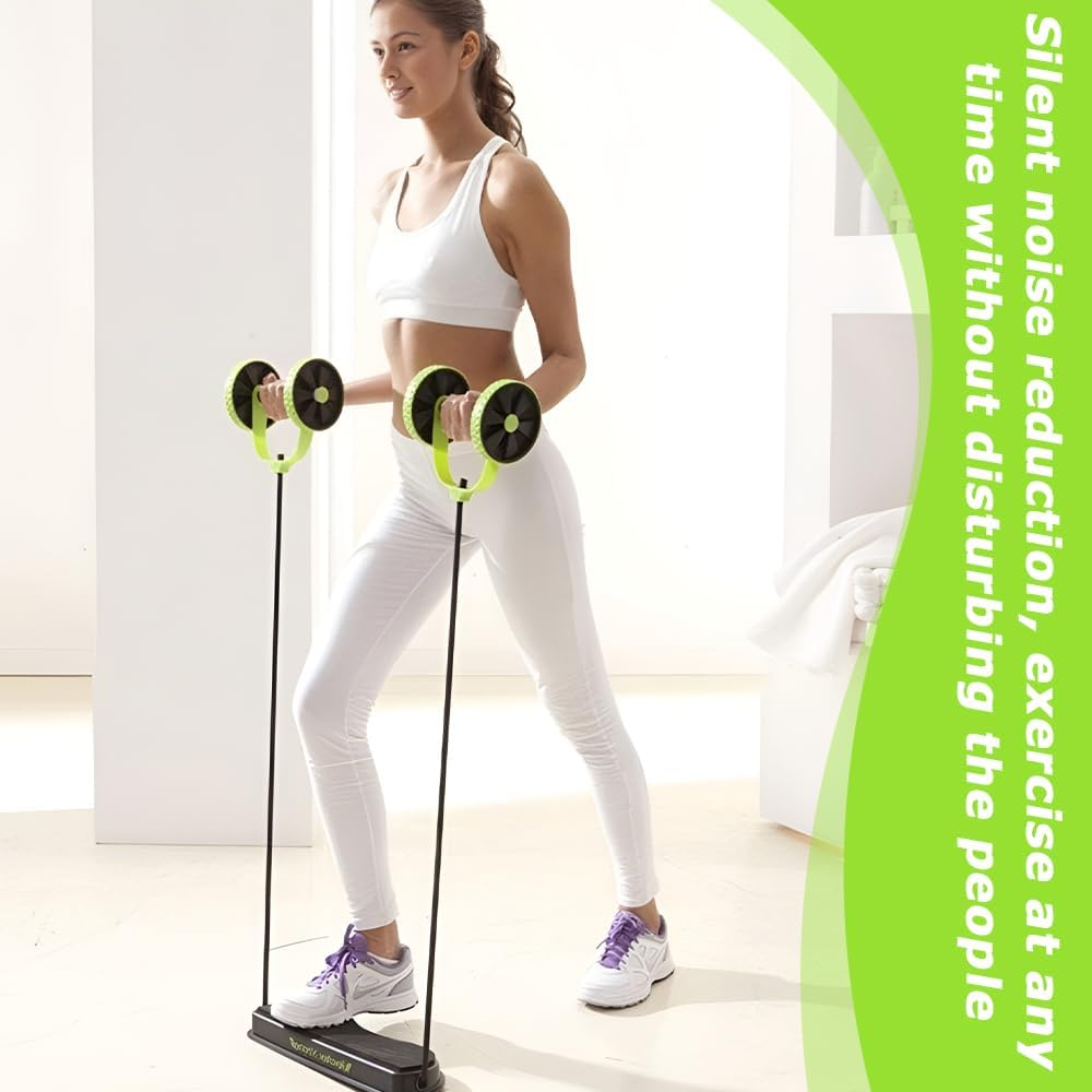 Professional Ab Roller Wheel, Core Exercise Platen with Knee Pad, Core Workout Equipment, Adjustable Resistance & EVA Knee Mat for Home Workouts image number 6