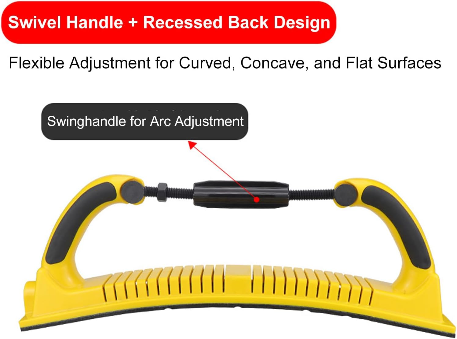 Longboard Hand Sanding File Block, Adjustable Radius Hand Sander Block with Design, Dust Extraction Sandpaper Block for Automotive Flocking Sticky, Wood Furniture image number 5