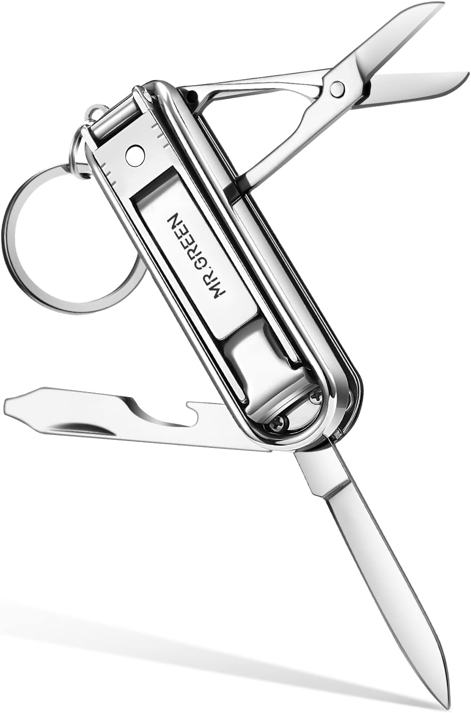 MR.GREEN - Multifunctional Stainless Steel Nail Clipper with Six Functions, Nail File, Small Knife, Scissors image number 4