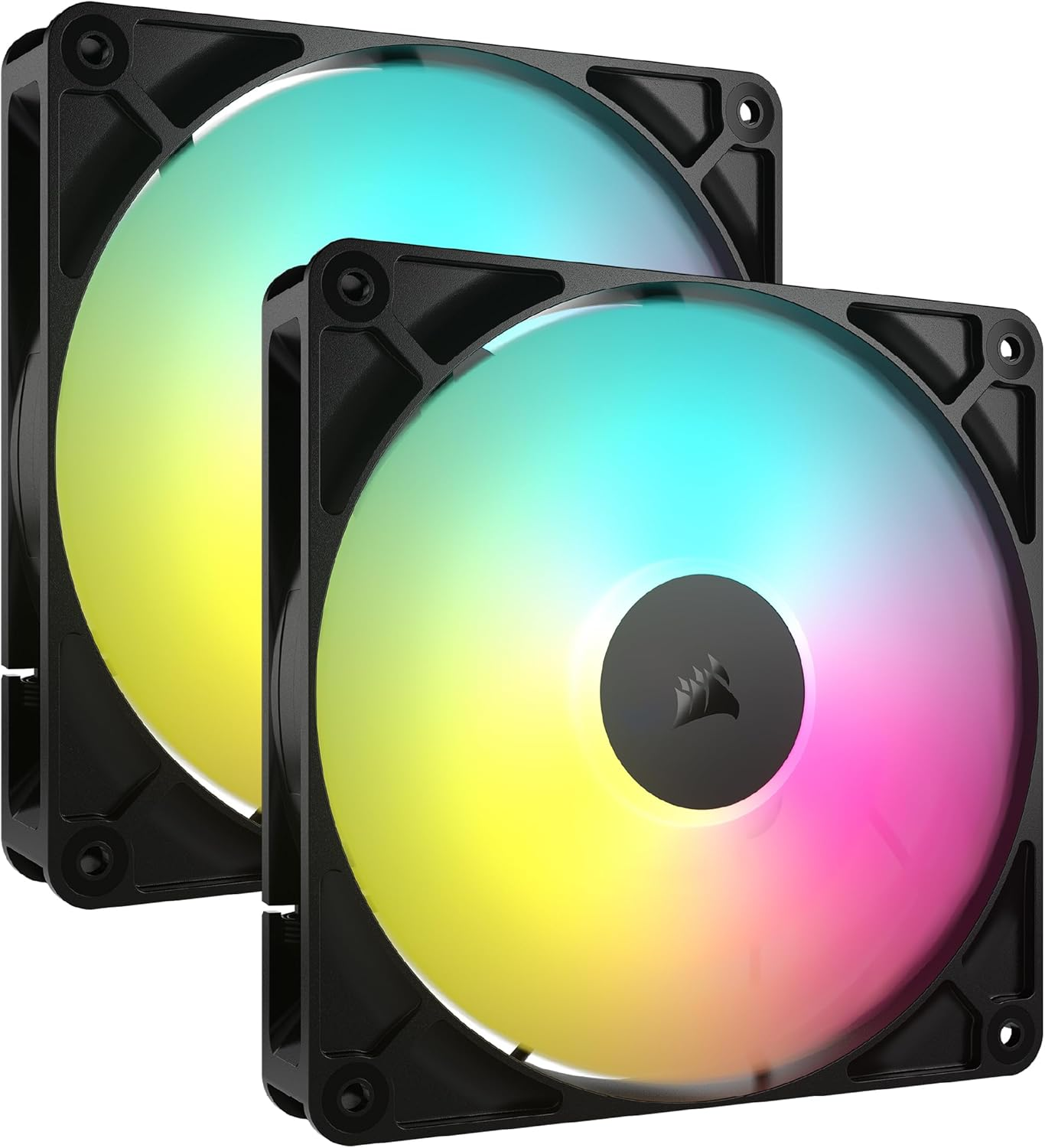 CORSAIR RS120 120Mm PWM Fans &ndash; Daisy-Chain Connection &ndash; Low-Noise &ndash; Magnetic Dome Bearing &ndash; Triple Pack &ndash; Black