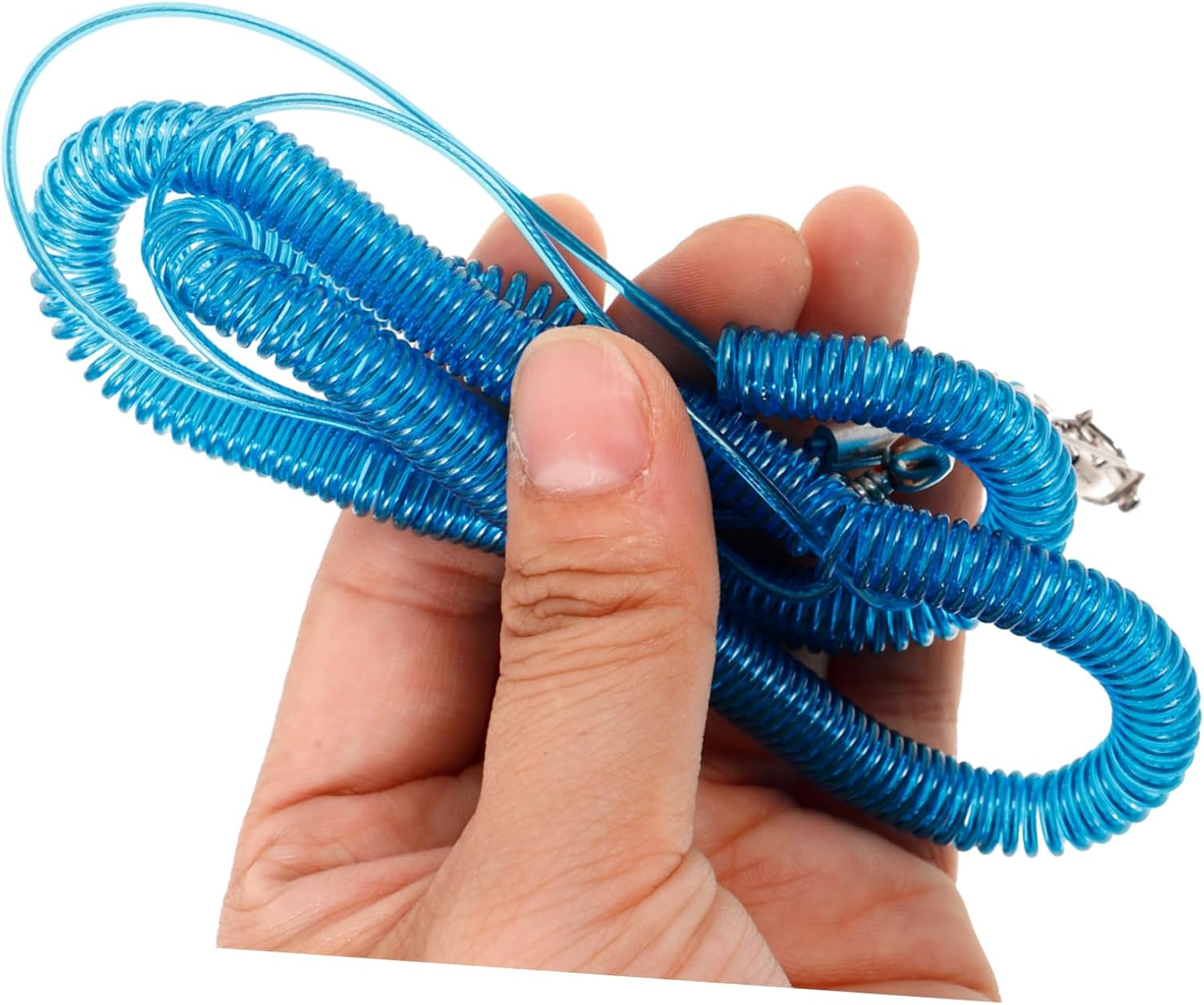 COMPUKAS 2Pcs Elastic Bird Parrot Training Leash with Foot Rings Outdoor PET Bird Harness for Flying and Training Sturdy Spring Steel Rope for Parrots image number 6