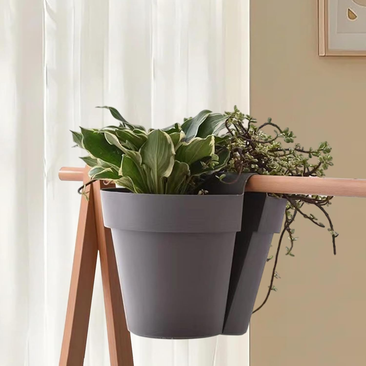 Fence Planter,Window Planter Box | Home Gardening Supplies for Balcony Fence Strawberry Apartment Flowers Driveway Porch Patio